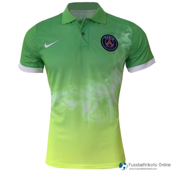 Paris Saint Germain Polo 2017-18 Grün Fussballtrikots Günstig